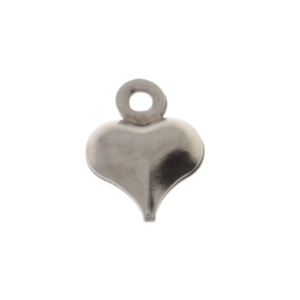 Zawieszka Stal Chirurgiczna Serce 8.5x6x3mm 5szt