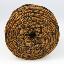 Mia Mote™ ByBag Line Sznurek Poliestrowy płaski bez rdzenia czarny z karmelową nitką 5mm