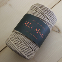 Mia Mote™ Classic Line Sznurek bawełniany skręcany do makramy 3mm light moonstone