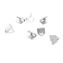 Zapięcie Uchwyt Zaczep Końcówka Krokodylek Płaski Srebrny 8x8mm ~50szt