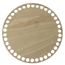 Drewniana baza koło do makramy do koszyka spód dno torebki 15cm otwory 8mm