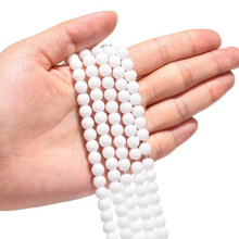 Agat White Kamień Jubilerski Fasetowany kula 6mm