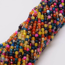Agat Colorful Kamień Jubilerski Fasetowany kula 4mm