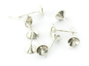 Wkrętki Sztyfty Do Wklejania Rivoli Srebrny 15x7mm 10szt