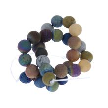 Agat Druzy Colorful Grade A Kamień Jubilerski kula 6mm
