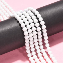 Agat White Kamień Jubilerski Fasetowany kula 6mm