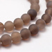 Agat Frosted Gray Kamień Jubilerski gładki kula 6mm
