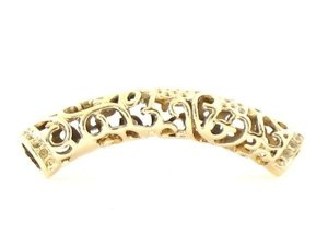 Tunel Ozdobny do Rzemienia Shamballa Kc Gold 48x16mm 1 szt