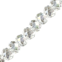 Koraliki Kryształki Szlifowane Fasetowane Rondelle Crystal Ab 6x8mm 20cm ~33szt