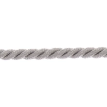 Sznur sznurek ozdobny dekoracyjny skręcany wiskozowy metalizowany srebrny 8mm