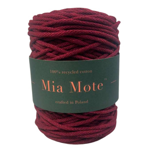 Mia Mote™ Thinny Line sznurek bawełniany 3mm garnet
