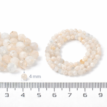 Kamień księżycowy tęczowy moonstone rainbow - kamień intuicji, kobiecości i harmonii - kula fasetowana 4 mm