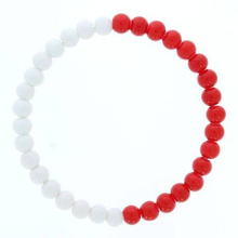 Bransoletka Kibica Polska w barwach narodowych Biało Czerwona 17cm