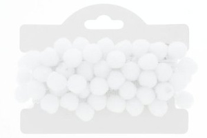 Taśma dekoracyjna z pomponami 20mm Pompon biały 10mm