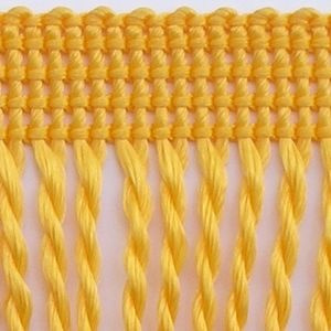 Frędzle Chwosty Na Taśmie Skręcane Pomarańczowy 60mm 25m