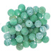Agat Ognisty Frosted Medium Aquamarine Kamień Jubilerski gładki kula 6mm