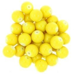 Koraliki Szklane Powlekane Smooth żółty 10mm