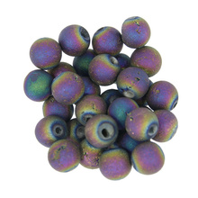 Agat Druzy Violet Grade A Kamień Jubilerski kula 6mm