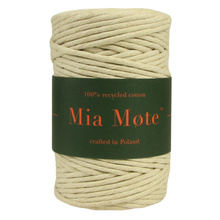 Mia Mote™ Classic Line Sznurek bawełniany skręcany do makramy 5mm light moonstone