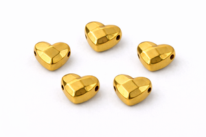 Kamień Jubilerski Hematyt Non-Magnetic Old Gold Serduszko Fasetowane 6x5.5x3mm