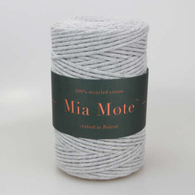 Mia Mote™ Classic Line Sznurek bawełniany skręcany do makramy 5mm basalt grit