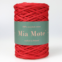 Mia Mote™ ByBag Line Sznurek Poliestrowy płaski bez rdzenia czerwony 5mm