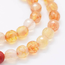 Agat Smoczy Orange Kamień Jubilerski Fasetowany kula 6mm