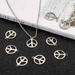 Zawieszka Stal Chirurgiczna peace sign 17x14x1mm