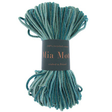 Sznurek bawełniany 3mm Thinny Outlet CUT miraże ombre malachite
