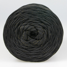 Mia Mote™ ByBag Line Lurex Sznurek Poliestrowy płaski bez rdzenia Czarny ze Złotą nitką 5mm