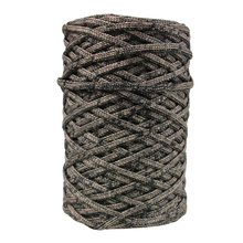 Mia Mote™ ByBag Line Sznurek Poliestrowy płaski bez rdzenia czarny z beżową ciemną nitką 5mm