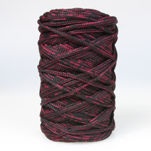 Mia Mote™ ByBag Line Sznurek Poliestrowy płaski bez rdzenia czarny z różaną nitką 5mm