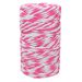Mia Mote™ Classic Line Sznurek bawełniany skręcany do makramy 5mm radiant orchid + basalt grit