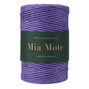 Mia Mote™ Classic Line Sznurek bawełniany skręcany do makramy Amethyst 3mm