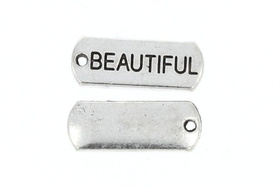 Zawieszka z przesłaniem Grawerka Beautiful 21x8mm