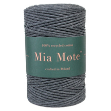 Mia Mote™ Classic Line Sznurek bawełniany skręcany do makramy 3mm smoky quartz