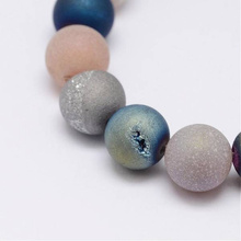 Agat Druzy Colorful Grade A Kamień Jubilerski kula 6mm