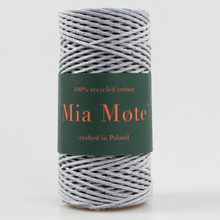 Mia Mote™ Petit Line Sznurek pleciony bawełniany 2mm Outlet CUT Basalt Grit
