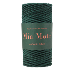 Mia Mote™ Petit Line Outlet CUT  Sznurek pleciony bawełniany 2mm Emerald