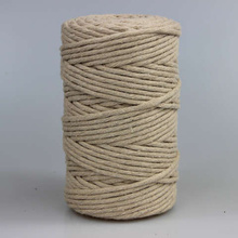 Mia Mote™ Classic Line Sznurek bawełniany skręcany do makramy 5mm light moonstone