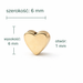 Kamień Jubilerski Hematyt Non-Magnetic Golden Serce 6x6x2mm
