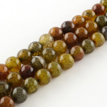 Agat Smoczy Olive Kamień Jubilerski gładki kula 6mm
