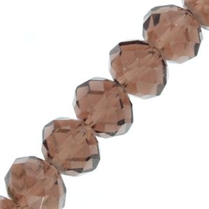 Koraliki Kryształki Szlifowane Fasetowane Rondelle Platerowany Ametystowy 4.5x6mm 44cm ~100szt