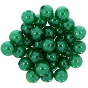 Koraliki Perła Perełki Akrylowe Zielony 10mm ~50g ~100szt