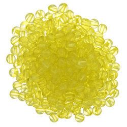 Koraliki akrylowe gładkie transparentne żółty 6mm