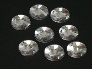 Kryształki Akrylowe Szlifowane Lodowe Rivoli Crystal Silver 14mm 2szt