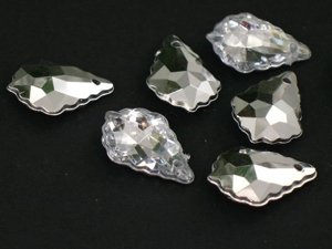 Kryształki Szlifowane Akrylowe Lodowe Barok Crystal Silver 22x15mm 15szt