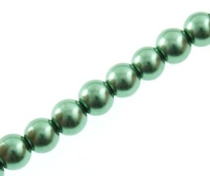 Perła Perły Perełki Szklane Woskowane Zielony 4mm ~20cm ~50szt