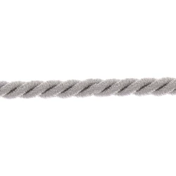 Sznur sznurek ozdobny dekoracyjny skręcany wiskozowy metalizowany srebrny 8mm