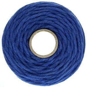 Sznurek bawełniany skręcany do makramy niebieski jeans 3mm ~200m